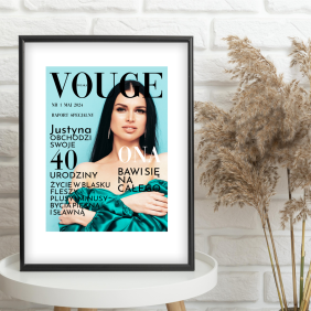 Okładka gazety plakat prezent dla kobiety na urodziny