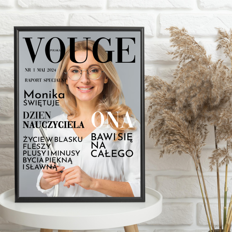 Okładka gazety plakat prezent na dzień nauczyciela