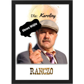 Śmieszny personalizowany plakat z postaciami z Ranczo na prezent A3