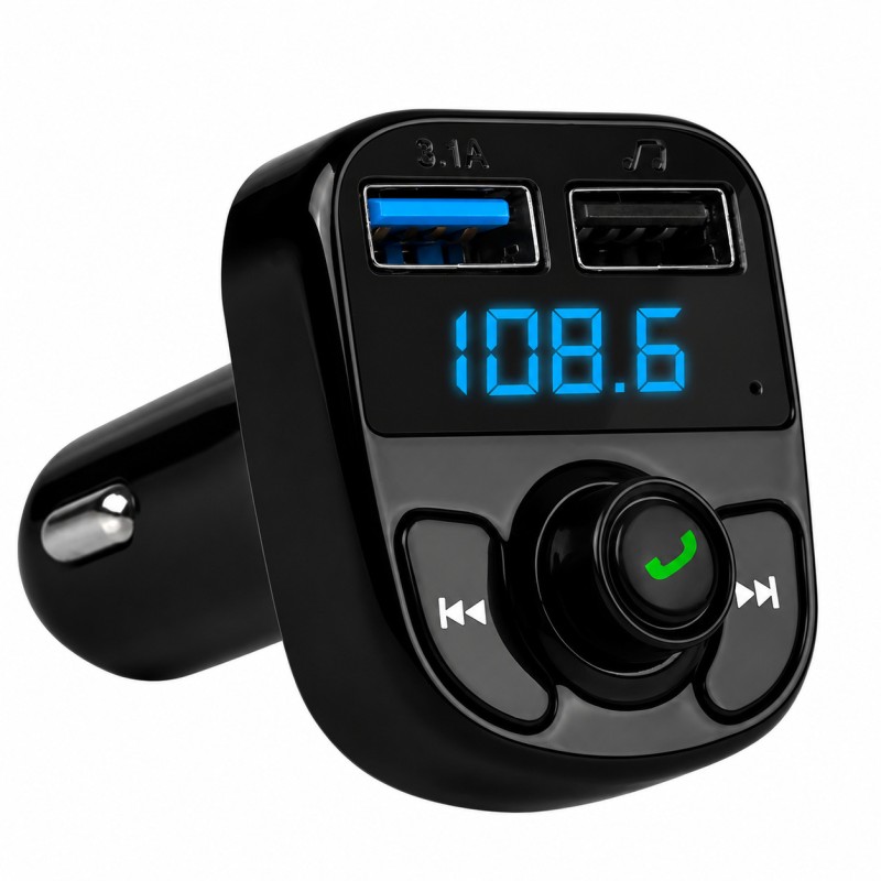 Transmiter samochodowy Bluetooth do samochodu mp3 USB 3.0A