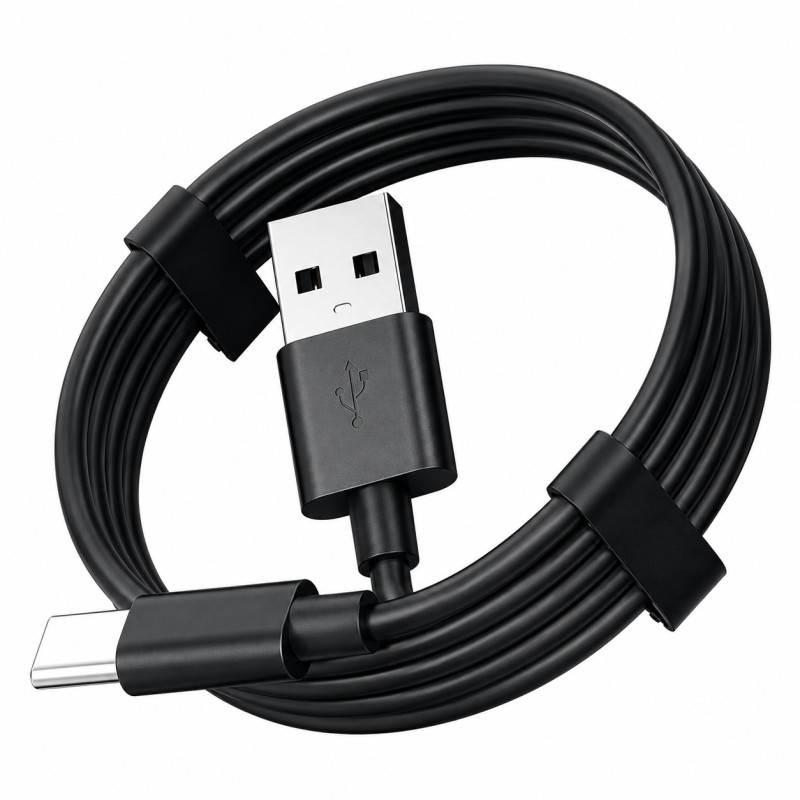 Kabel USB do USB-C Szybkie Ładowanie 2m Czarny / Biały Mocny
