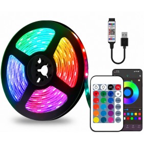Taśma LED RGB 5m USB Sterowana Aplikacją Telefon Pilot Mocna