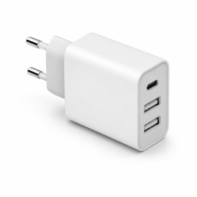 Ładowarka Sieciowa 3x USB USB-C Szybkie Ładowanie + Kabel USB-C 2m Biała