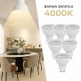 Zestaw 6x Żarówka LED GU10 Neutralna Barwa 4000K Mocna Energooszczędna